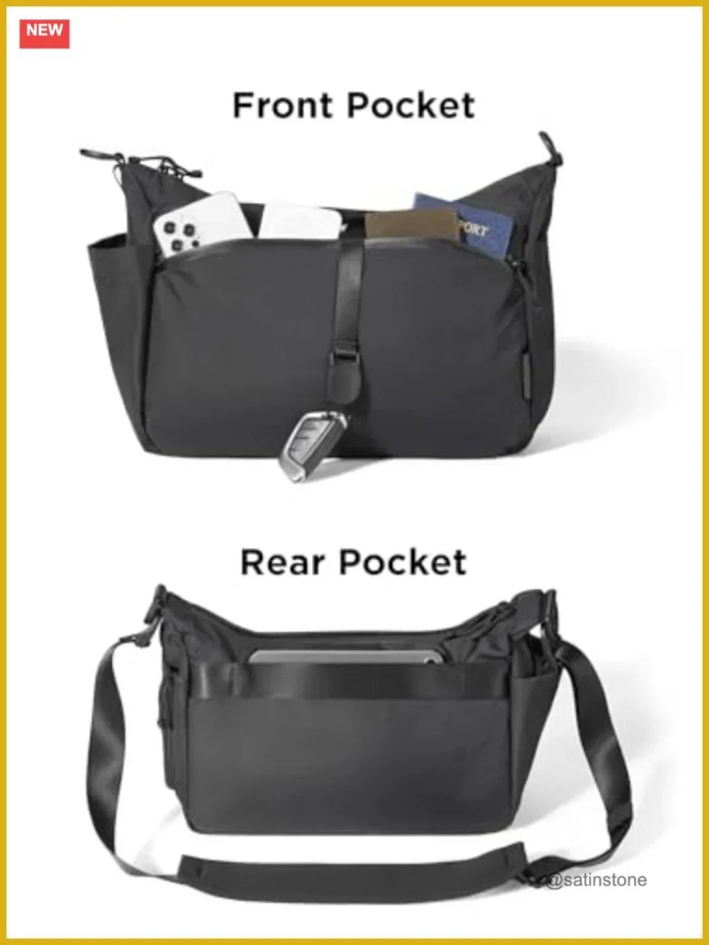 11L Messenger Crossbody Bag Fits 12.9